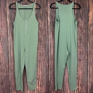 Zara Womens Sage Green Jumpsuit Sleeveless Slouchy Comfy Size Small S